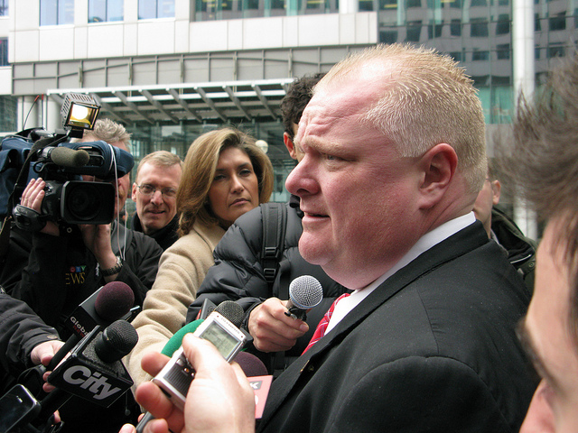 Former Toronto Mayor Rob Ford meets with the press by West Annex News, licensed under CC BY-SA 2.0
