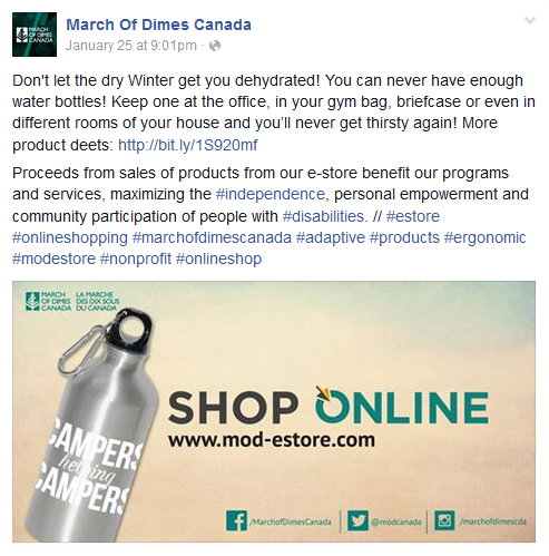 March of Dimes Canada FB 1-25-16