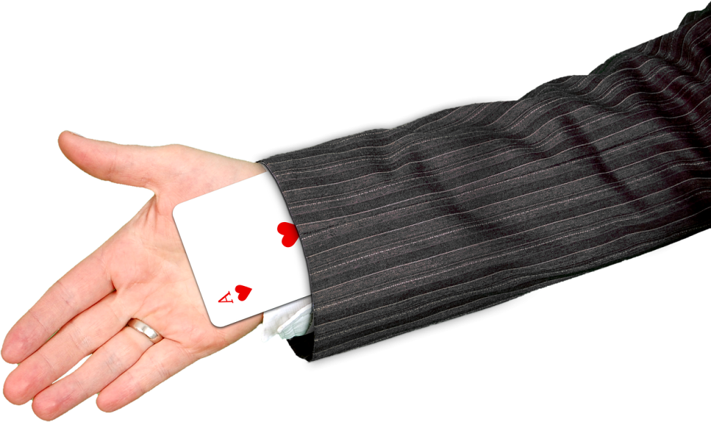 card up sleeve magic trick